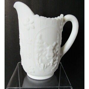 Imperial Glass White Windmill Pitcher